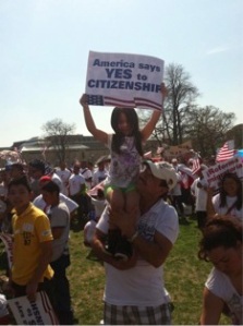 The A10 rally on the National Mall to pressure Congress to pass comprehensive immigration reform bills. Photo courtesy of the author.